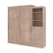 Bestar Pur Queen Murphy Bed and Storage Unit with Drawers (90W) in rustic brown 26869-000009 - alternate 1